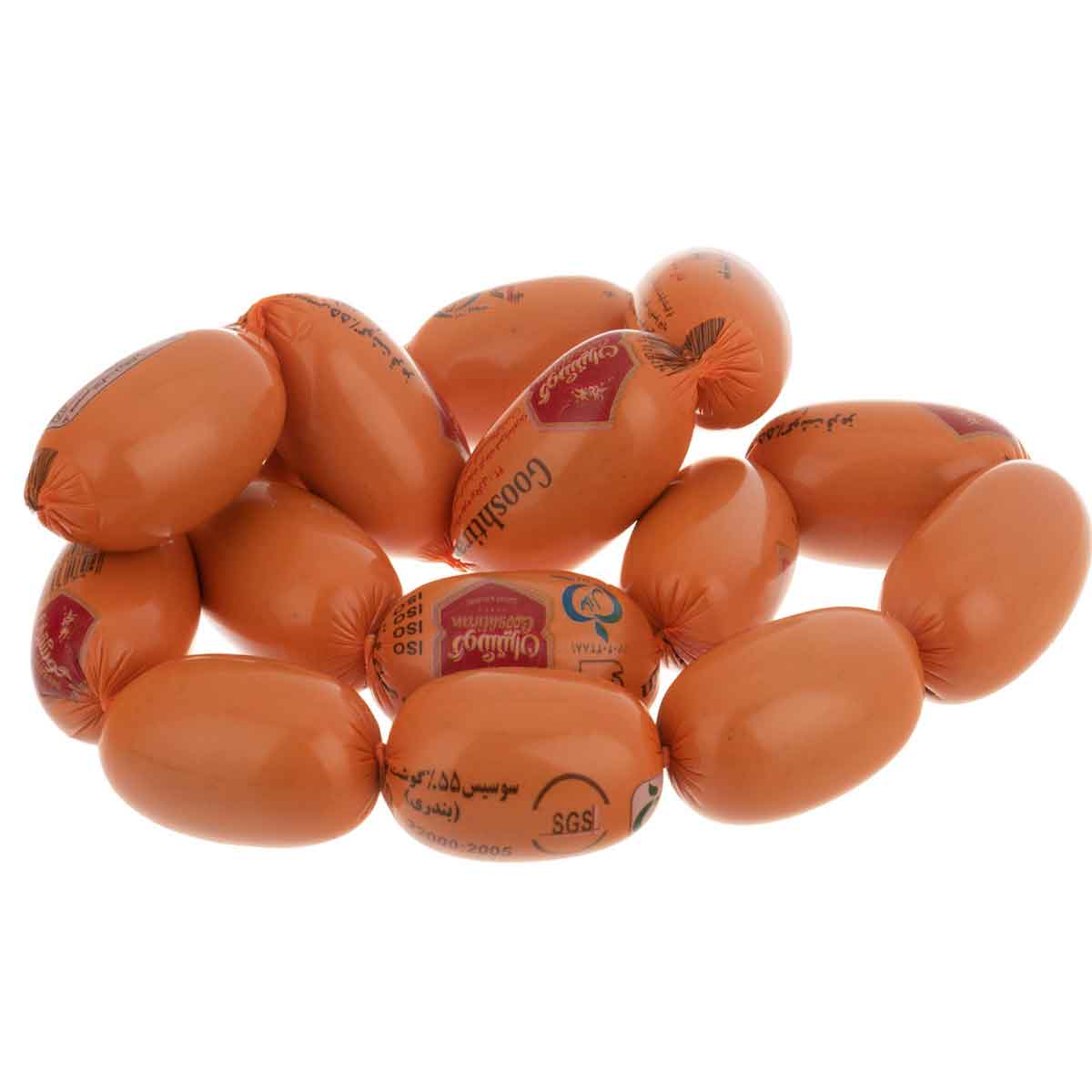 سوسیس کوکتل 55 درصد گوشت قرمز بندری گوشتیران (وزن را انتخاب کنید)
